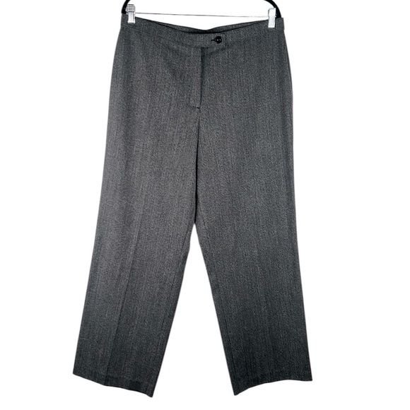 Kim Roger Black & Gray Classic Preppy Business Career Wide Leg Pants Size 14 - Picture 1 of 7